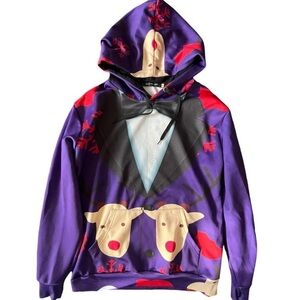 Purple Christmas reindeer hoodie #ChristmasVibes